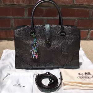 Coach Hologram 30 Mercer Satchel w/NWT Teddy Bear